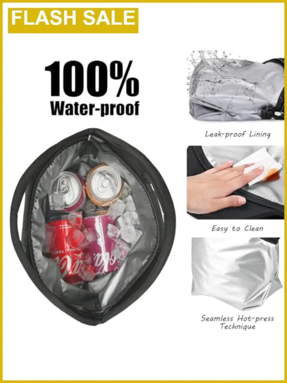 Insulated Lunch Tote Bag Waterproof Neoprene Cooler for Work School Office